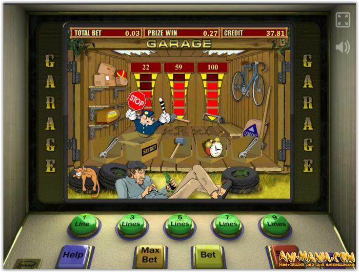 Игровой автомат Гараж с реальными ставками в казино